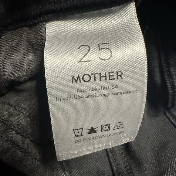 Mother High Waisted Looker Ankle Encounters at Night Slim Black Jeans - Size 25 - Picture 9 of 16